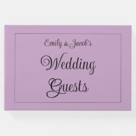 Livro De Visitas Casamento Lilac Personalizado