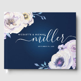 Livro De Visitas Casamento marinho e Rosa Lilac