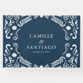 Livro De Visitas Casamento Mexicano Blue Talavera