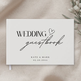 Livro De Visitas Casamento Minimalista