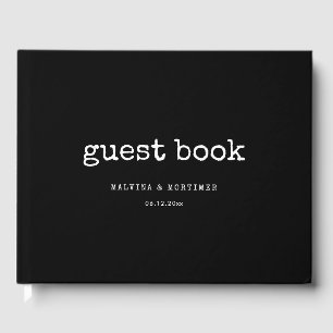 Livro De Visitas Casamento minimalista da máquina de escrever do