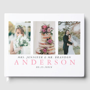 Livro De Visitas Casamento moderno de 3 fotos