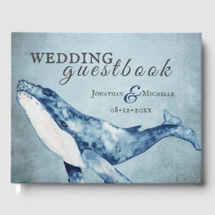 Livro De Visitas Casamento Náutico de Praia da Baleia Humpback com