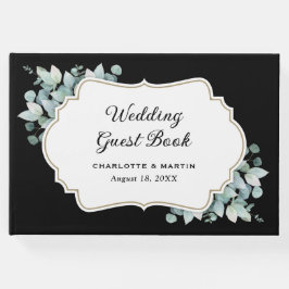 Livro De Visitas Casamento Negra Eucalyptus Greenery