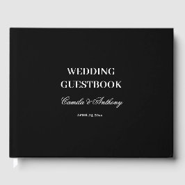 Livro De Visitas Casamento Negro e Branco