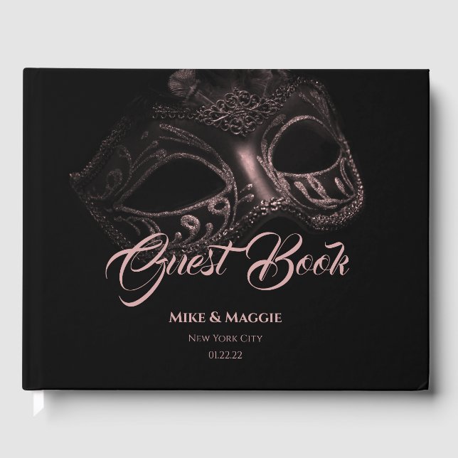 Livro De Visitas Casamento noturno elegante (Frente)