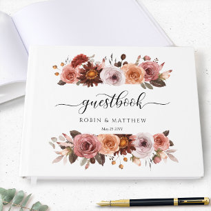 Livro De Visitas Casamento ou Outros, Pink e Borgonha
