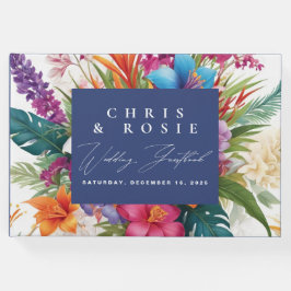 Livro De Visitas Casamento outono tropical moderno colorido