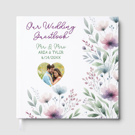 Livro De Visitas Casamento Personalizado Botânico bonito