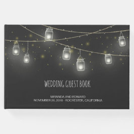 Livro De Visitas Casamento Personalizado de Moscas de Mason Jars