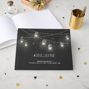 Livro De Visitas Casamento Personalizado de Moscas de Mason Jars