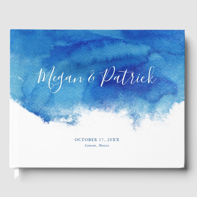 Livro De Visitas Casamento Personalizado de Ocultação do Sapphire (Frente)