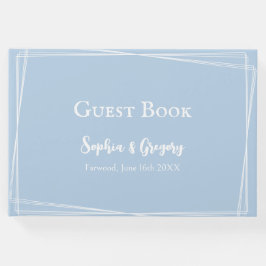 Livro De Visitas Casamento Personalizado De Script Branco Elegante 