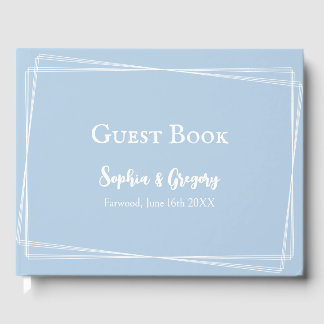 Livro De Visitas Casamento Personalizado De Script Branco Elegante 