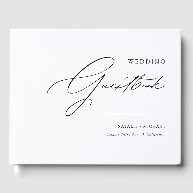 Livro De Visitas Casamento Personalizado Personalizado Moderno Eleg (Frente)