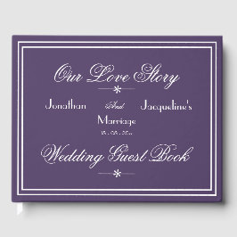 Livro De Visitas Casamento Personalizado Vintage Chic Dusty Purple