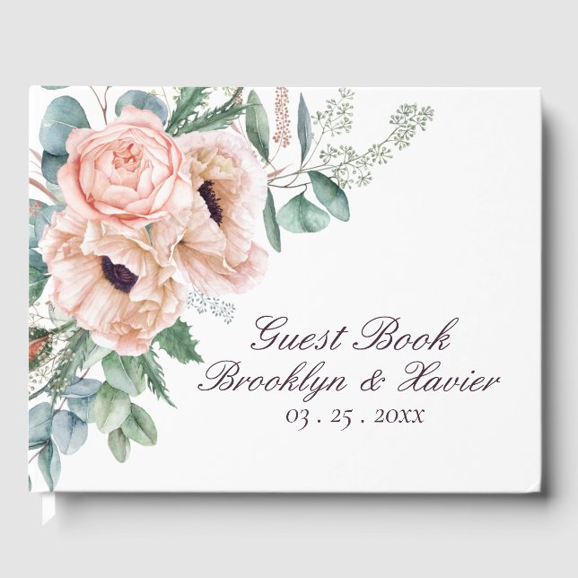 Livro De Visitas Casamento Poppy Radiance (Frente)