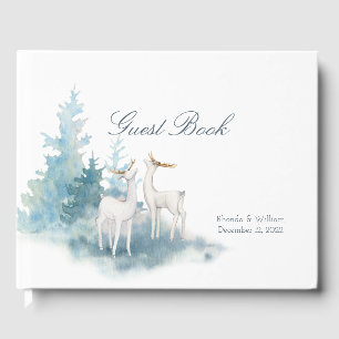 Livro De Visitas Casamento por Aquarela de Inverno e Folhagem