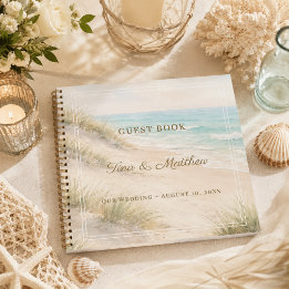 Livro de visitas Casamento praia costeira