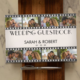Livro De Visitas Casamento Retro Foto Collage Film Strip