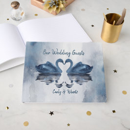 Livro De Visitas Casamento Romântico de Cisne Azul