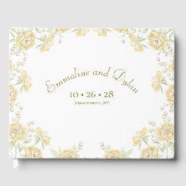 Livro De Visitas Casamento Rosa Amarela