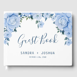 Livro De Visitas Casamento Rosa Azul