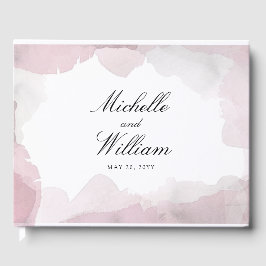 Livro De Visitas Casamento rosa com pincel de desbonair