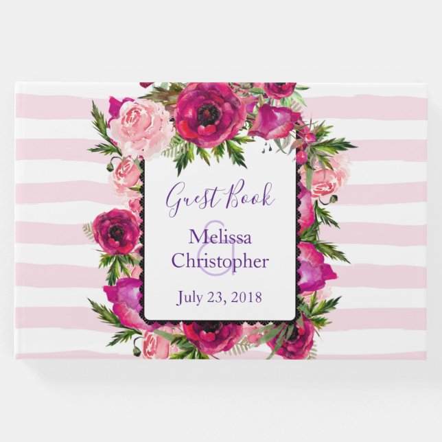 Livro De Visitas Casamento Rosa Rosa Rosa Rosa Rosa Rosa Rosa Rosa  (Frente)