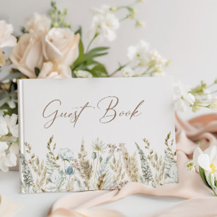 Livro De Visitas Casamento Russo de Cores de Água Selvagem Elegant