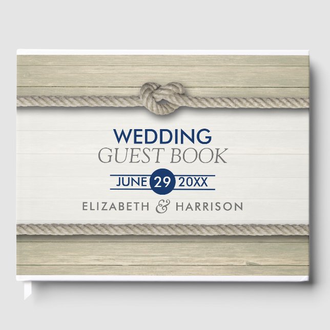 Livro De Visitas Casamento Rustic Beach de casando (Frente)