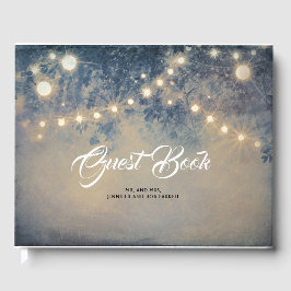 Livro De Visitas Casamento Rustic Country String Lights