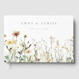 Livro De Visitas Casamento Rustic Wildflower Meadow