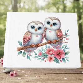 Livro De Visitas Casamento Rústico Boho Floresta de Coruja País