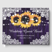 Casamento Rústico De Madeira Roxa De Girassol