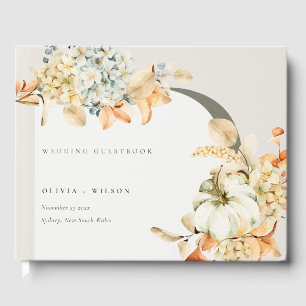 Livro De Visitas Casamento Rústico De Pumpkin Leafy Arch Floral