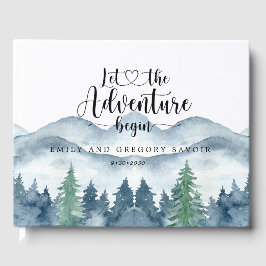 Livro De Visitas Casamento rústico na floresta