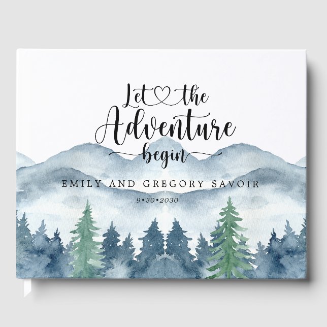 Livro De Visitas Casamento rústico na floresta (Frente)