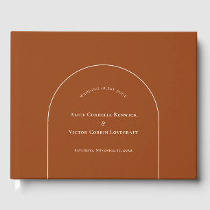 Livro De Visitas Casamento Simple Boho Arch Terracotta