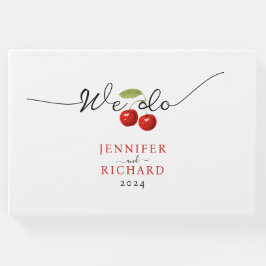 Livro De Visitas Casamento Simples De Cerejas Vermelhas E Brancas