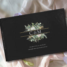 Livro De Visitas Casamento Simples e elegante de Flor Eucalyptus