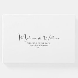 Livro De Visitas Casamento Simples Preto e Branco