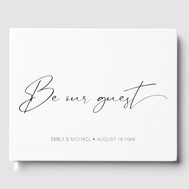 Livro De Visitas Casamento sofisticado de caligrafia (Frente)