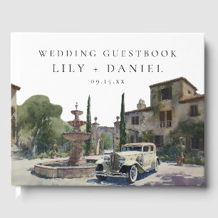 Livro De Visitas Casamento sofisticado em uma antiga propriedade ru