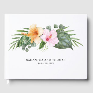 Livro De Visitas Casamento Tema Tropical com Sua Foto