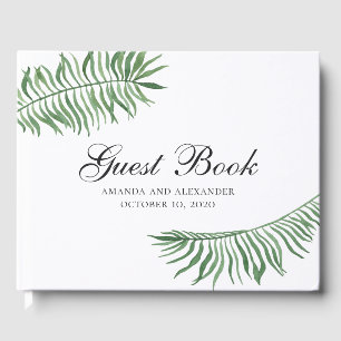 Livro De Visitas Casamento tropical do verão. Botânico exótico