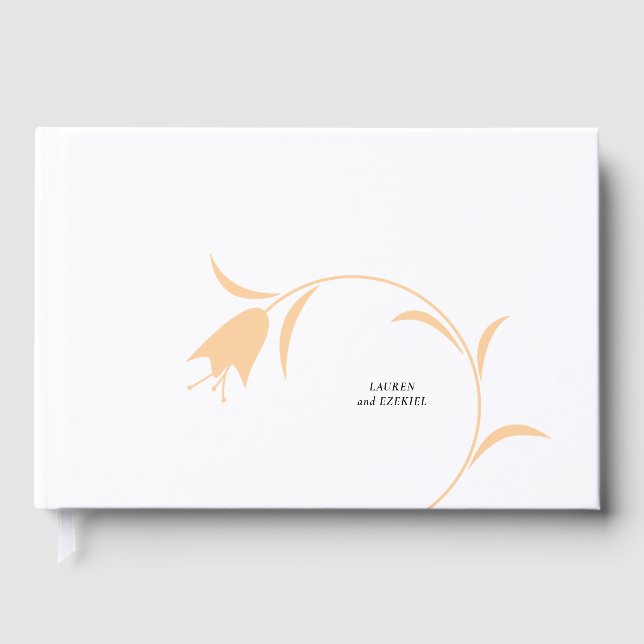 LIVRO DE VISITAS CASAMENTO TULIPA MOD PEACH (Frente)