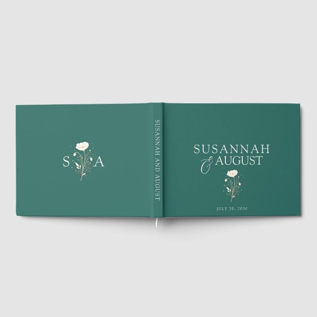 Livro De Visitas Casamento Verde Esmeralda  (Completo)