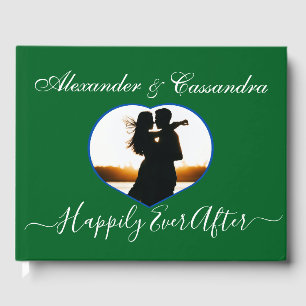 Livro De Visitas Casamento Verde Mínimo de Emerald Jewel