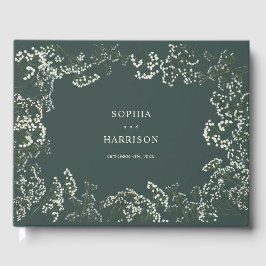 Livro De Visitas Casamento Verde Respiratório do Bebê Russo